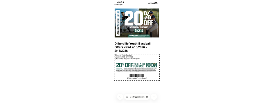 Dicks Sporting Goods discount